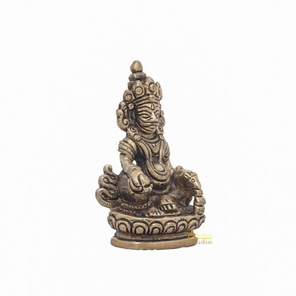 Brass Small Mini God Wealth Kuber Statue Feng Shui Vastu Décor Idol Showpiece by vendor-unknown - Hindu Gods (View 5)