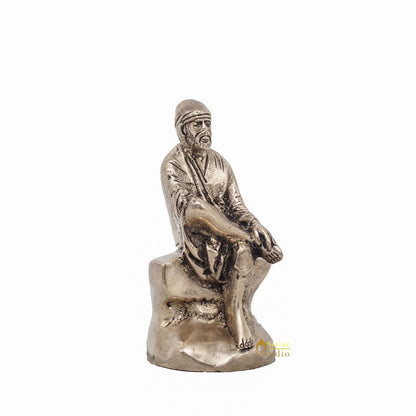 Brass Small Sai Baba Idol Antique Finish For Puja Religious Home Temple Decor 3 Inch by vendor-unknown - Hindu Gods (View 4)