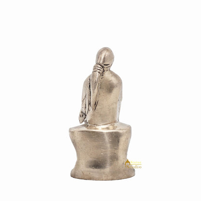 Brass Small Sai Baba Idol Antique Finish For Puja Religious Home Temple Decor 3 Inch by vendor-unknown - Hindu Gods (View 6)