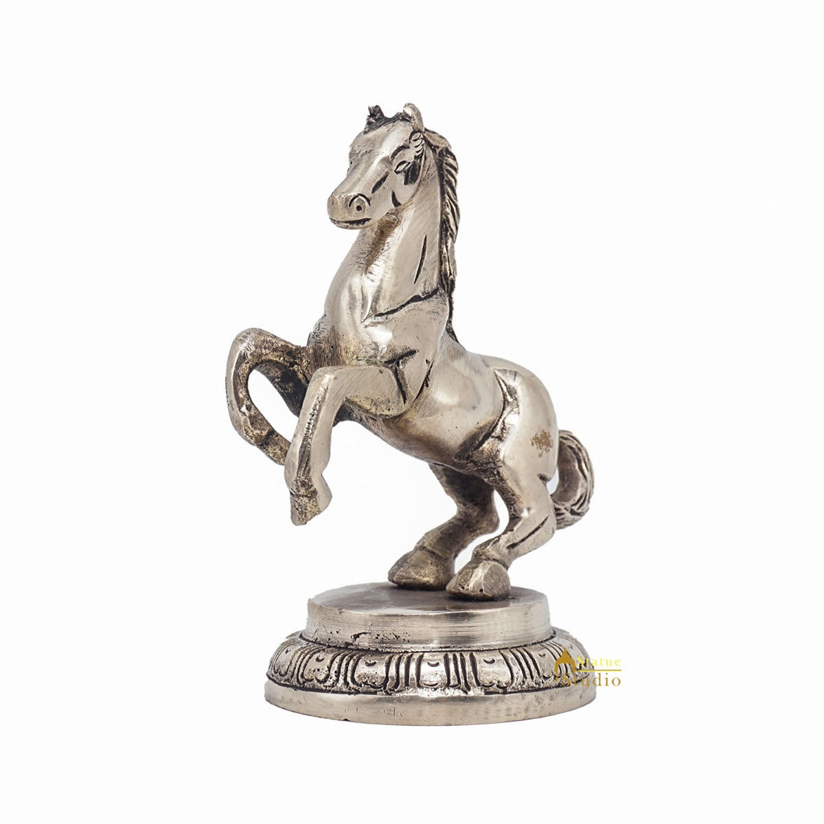 Brass Standing Horse Showpiece For Home Office Desk Table Décor And Gift 4"