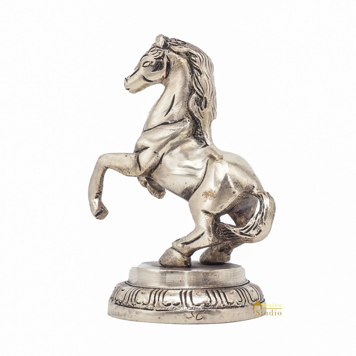 Brass Standing Horse Showpiece For Home Office Desk Table Décor And Gift 4" - Image 6