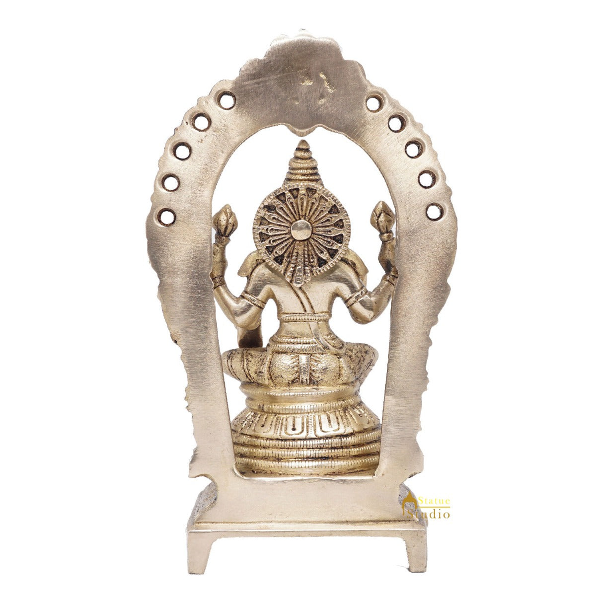 Brass Antique Goddess Lakshmi Laxmi Idol For Pooja Home Temple Décor Statue 8"