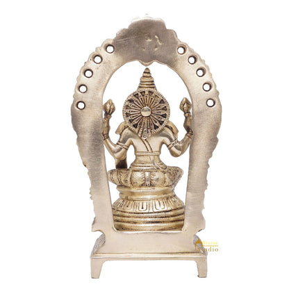 Brass Antique Goddess Lakshmi Laxmi Idol For Pooja Home Temple Décor Statue 8" by vendor-unknown - Hindu Gods (View 6)