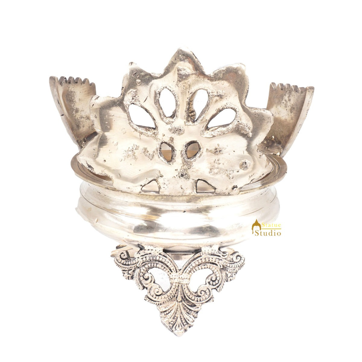 Brass Antique Peacock Urli Bowl Lucky Feng Shui Vastu Home Office Décor 13" - Image 6