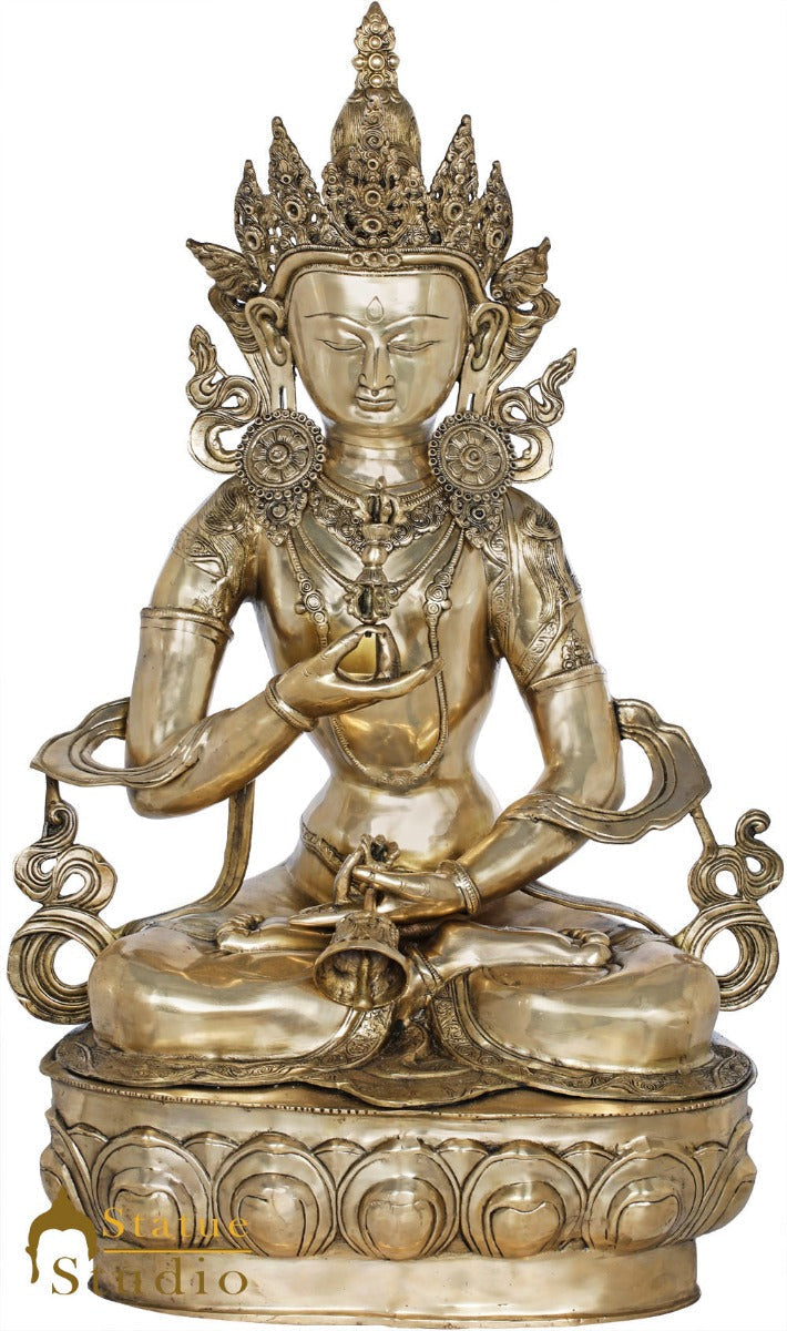 Brass Large Size Buddhist Vajrasattva Buddha Statue Décor Idol Showpiece 3 Feet - Image 2