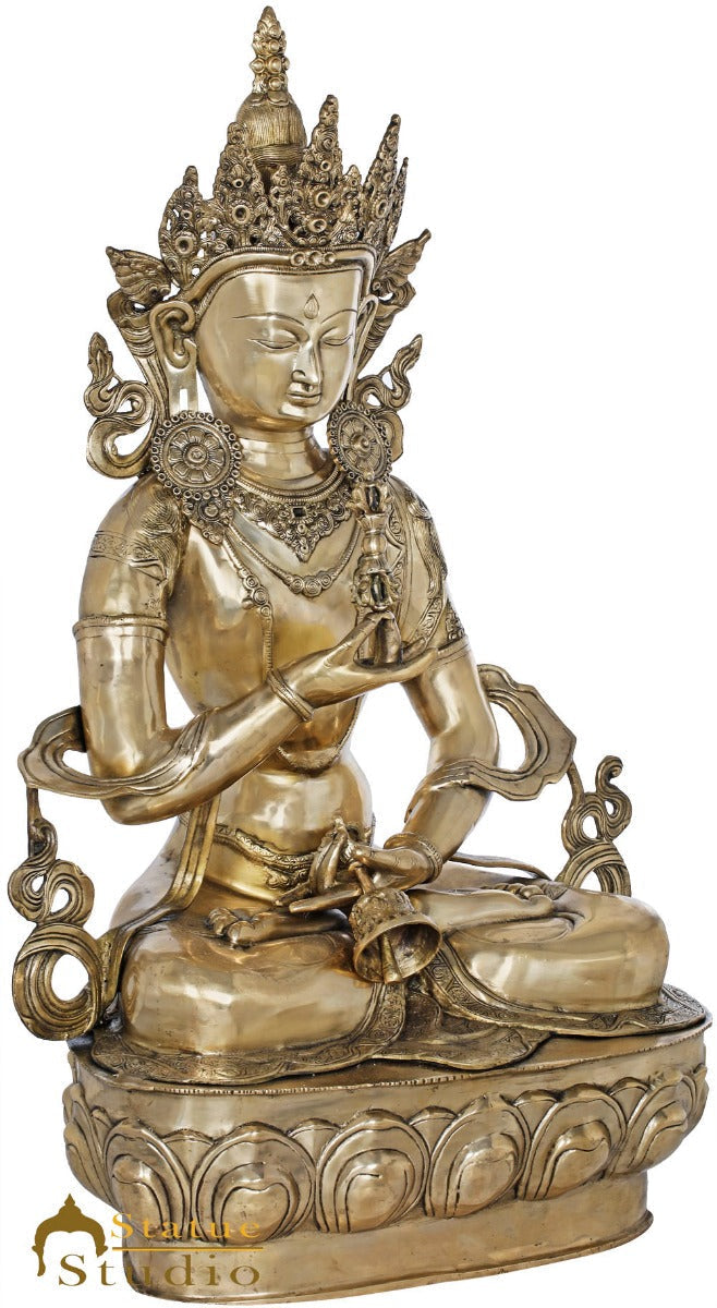 Brass Large Size Buddhist Vajrasattva Buddha Statue Décor Idol Showpiece 3 Feet