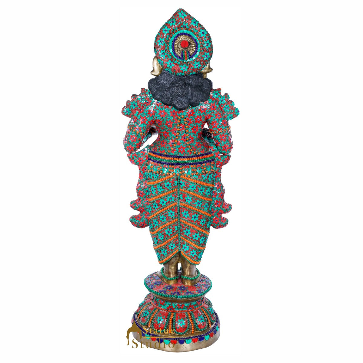 Brass Deeplakshmi Idol Laxmi Statue Exclusive Décor Finish Masterpiece 4.5 Feet