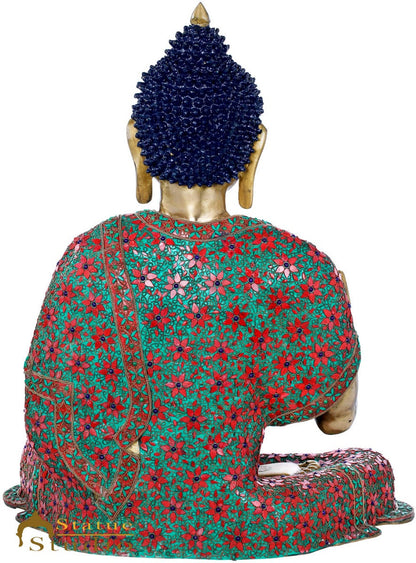 Brass Large Size Buddha Statue Exclusive Home Décor Masterpiece 2.5 Feet by vendor-unknown - Buddha (View 4)
