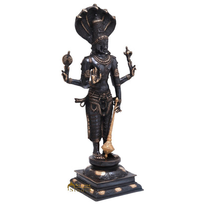 Brass Large Vishnu Standing Idol Temple Home Décor Religious Statue 32" by vendor-unknown - Hindu Gods (View 3)