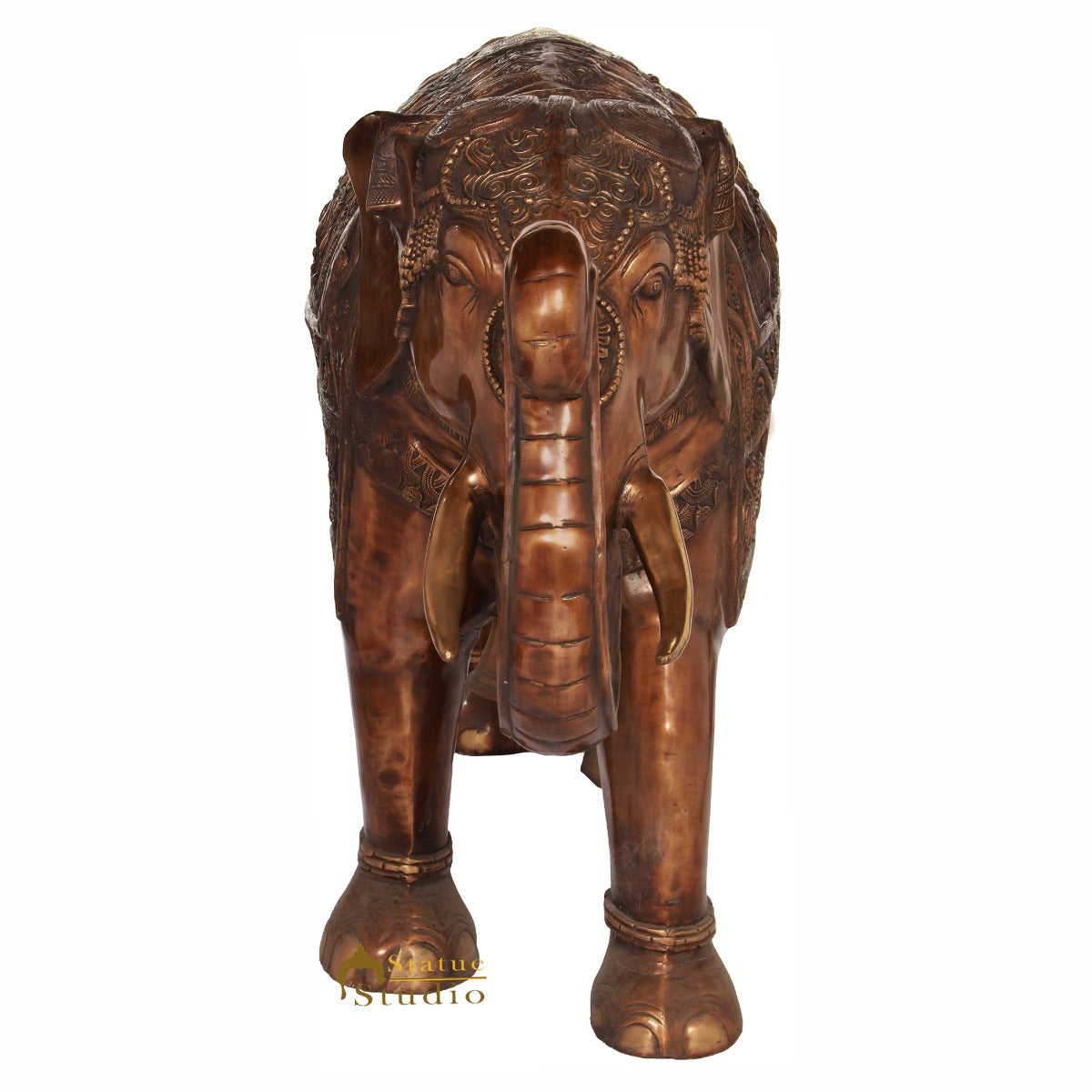Brass Large Size Elephant Figurine For Home Garden Décor Showpiece 2.5 Feet - Image 3