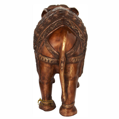 Brass Large Size Elephant Figurine For Home Garden Décor Showpiece 2.5 Feet by vendor-unknown - Decor (View 4)