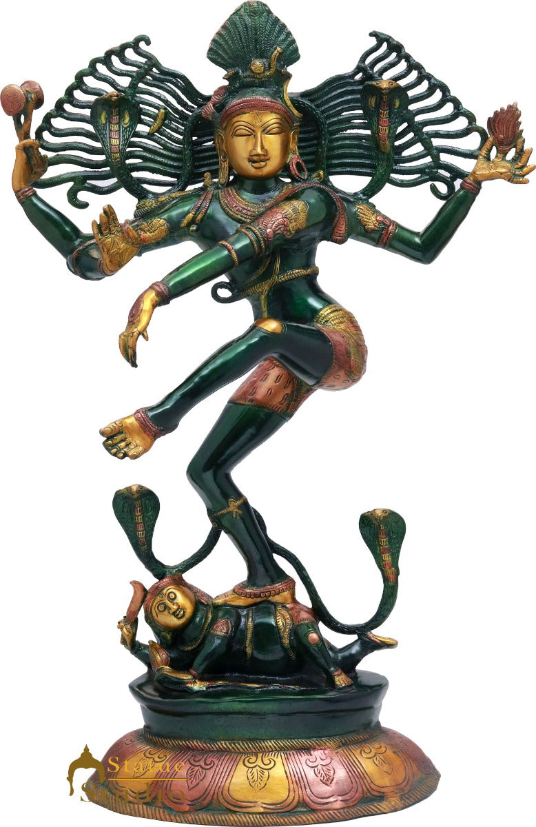 Brass Large Size Nataraja Idol Dancing Shiva Without Frame Décor Statue 30" - Image 3