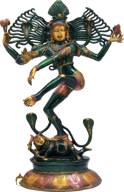 Brass Large Size Nataraja Idol Dancing Shiva Without Frame Décor Statue 30" by vendor-unknown - Hindu Gods (View 3)