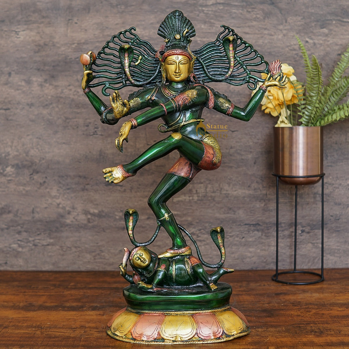 Brass Large Size Nataraja Idol Dancing Shiva Without Frame Décor Statue 30"