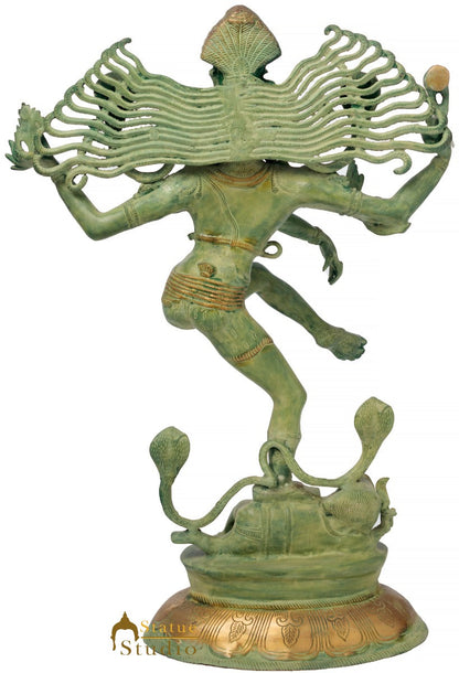 Brass Large Size Nataraja Idol Dancing Shiva Décor Statue Without Frame 30" by vendor-unknown - Hindu Gods (View 4)