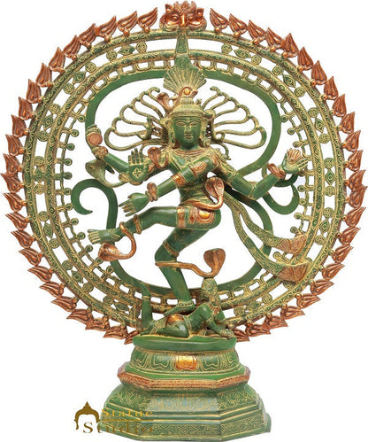 Brass Large Nataraja Statue Home Office Décor Idol Sculpture Figurine 2.5 Feet by vendor-unknown - Hindu Gods