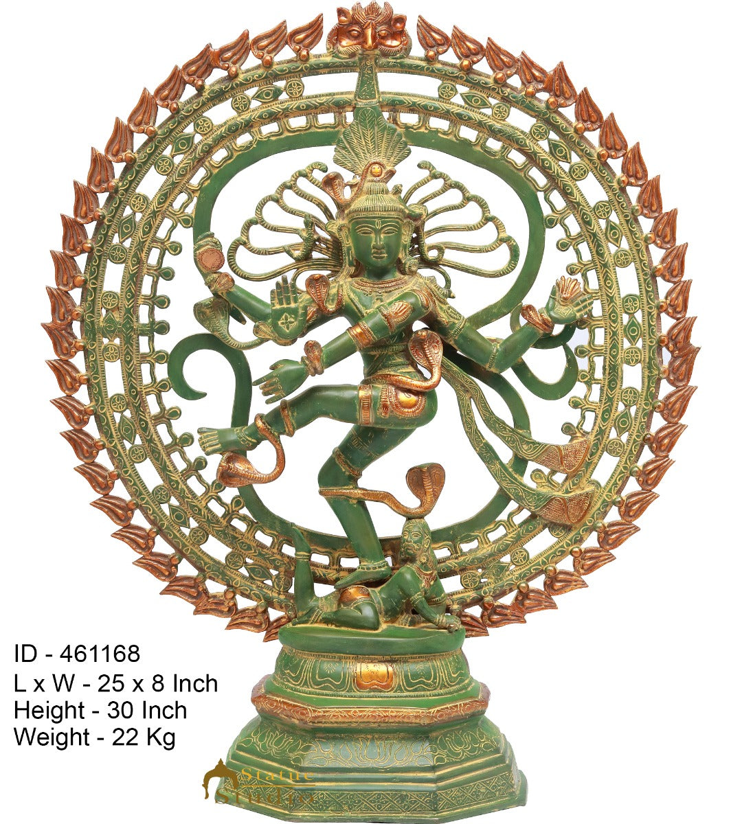 Brass Large Nataraja Statue Home Office Décor Idol Sculpture Figurine 2.5 Feet - Image 3