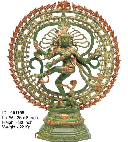 Brass Large Nataraja Statue Home Office Décor Idol Sculpture Figurine 2.5 Feet by vendor-unknown - Hindu Gods (View 3)