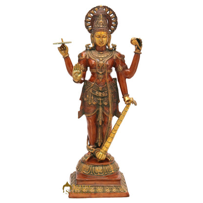 Brass Large Size Vishnu Idol Hindu Religious Home Temple Décor Statue 3.5 Feet by vendor-unknown - Hindu Gods