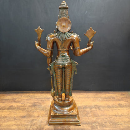 Brass Large Lord Vishnu Idol Antique Finish 3 Feet by vendor-unknown - Hindu Gods (View 10)