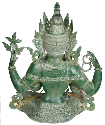 Brass Chenrezig Avalokiteshvara Buddha Idol Home Garden Décor Statue 2.5 Feet by vendor-unknown - Buddha (View 3)