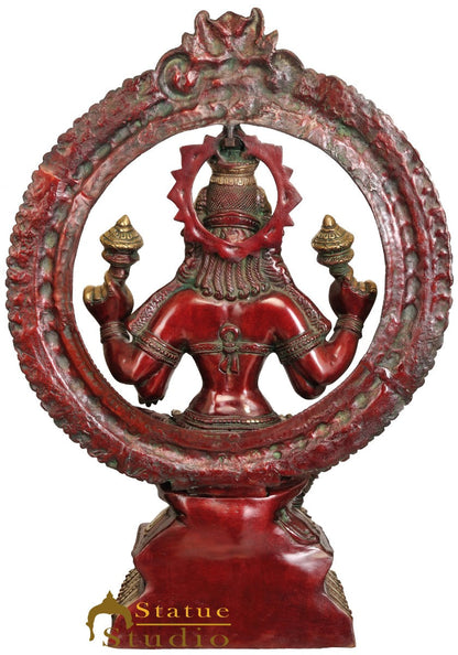 Brass Antique Lakshmi Idol Goddess Of Wealth Laxmi Home Décor Statue 3 Feet by vendor-unknown - Hindu Gods (View 3)