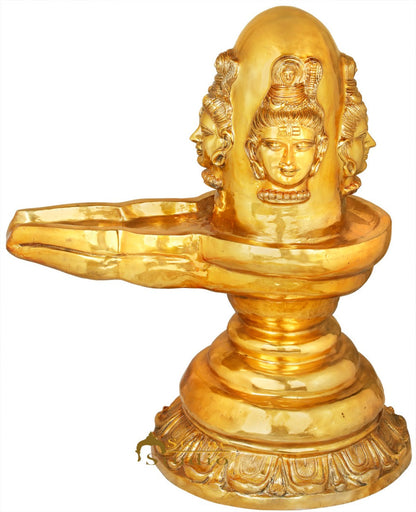 Brass Very Large Size Shiva Lingam Idol Shivling Statue Home Temple Décor 3 Feet by vendor-unknown - Hindu Gods (View 4)