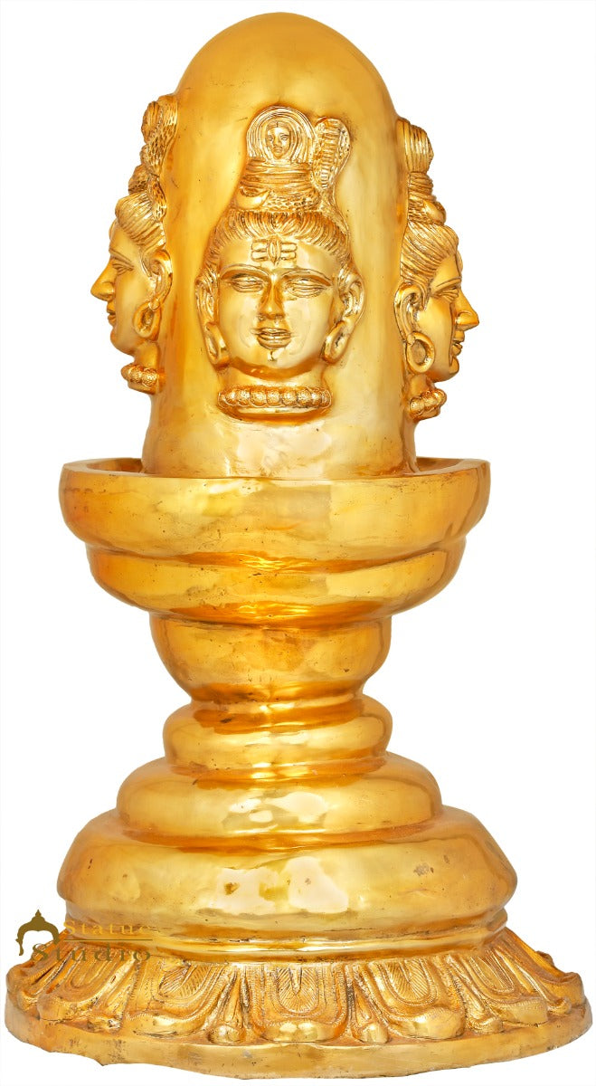 Brass Very Large Size Shiva Lingam Idol Shivling Statue Home Temple Décor 3 Feet - Image 5