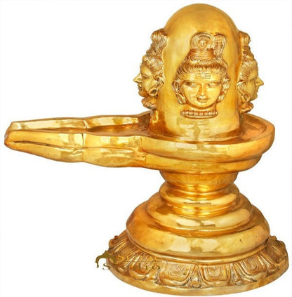 Brass Very Large Size Shiva Lingam Idol Shivling Statue Home Temple Décor 3 Feet by vendor-unknown - Hindu Gods (View 3)