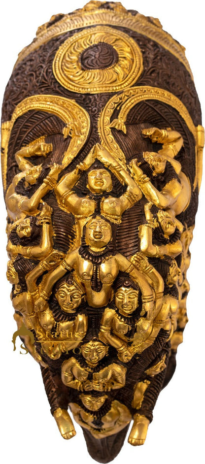 Brass Elephant Sculpture Carved With Ladies Home Garden Décor Showpiece Figure by vendor-unknown - Decor (View 6)