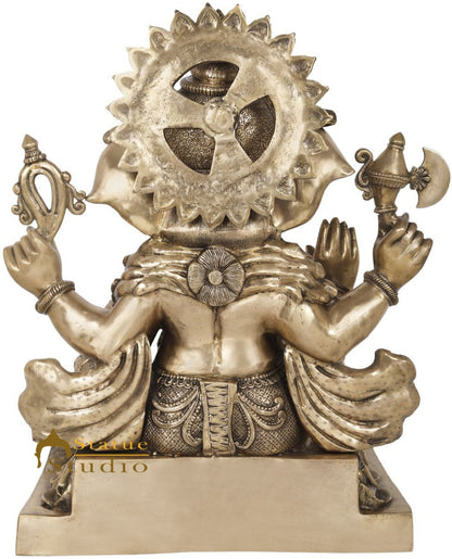 Brass Large Ganesha Statue Finest Carved For Home Decor 2.5 Feet by vendor-unknown - Products (View 5)