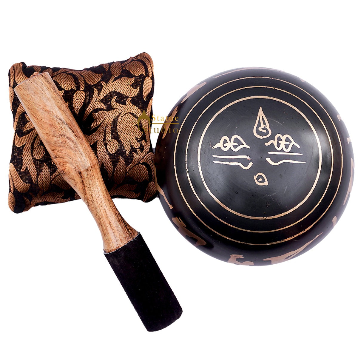 Brass Chakra Prayer Handmade Healing Buddhist Yoga Meditation Singing Bowl 4.5" - Image 5