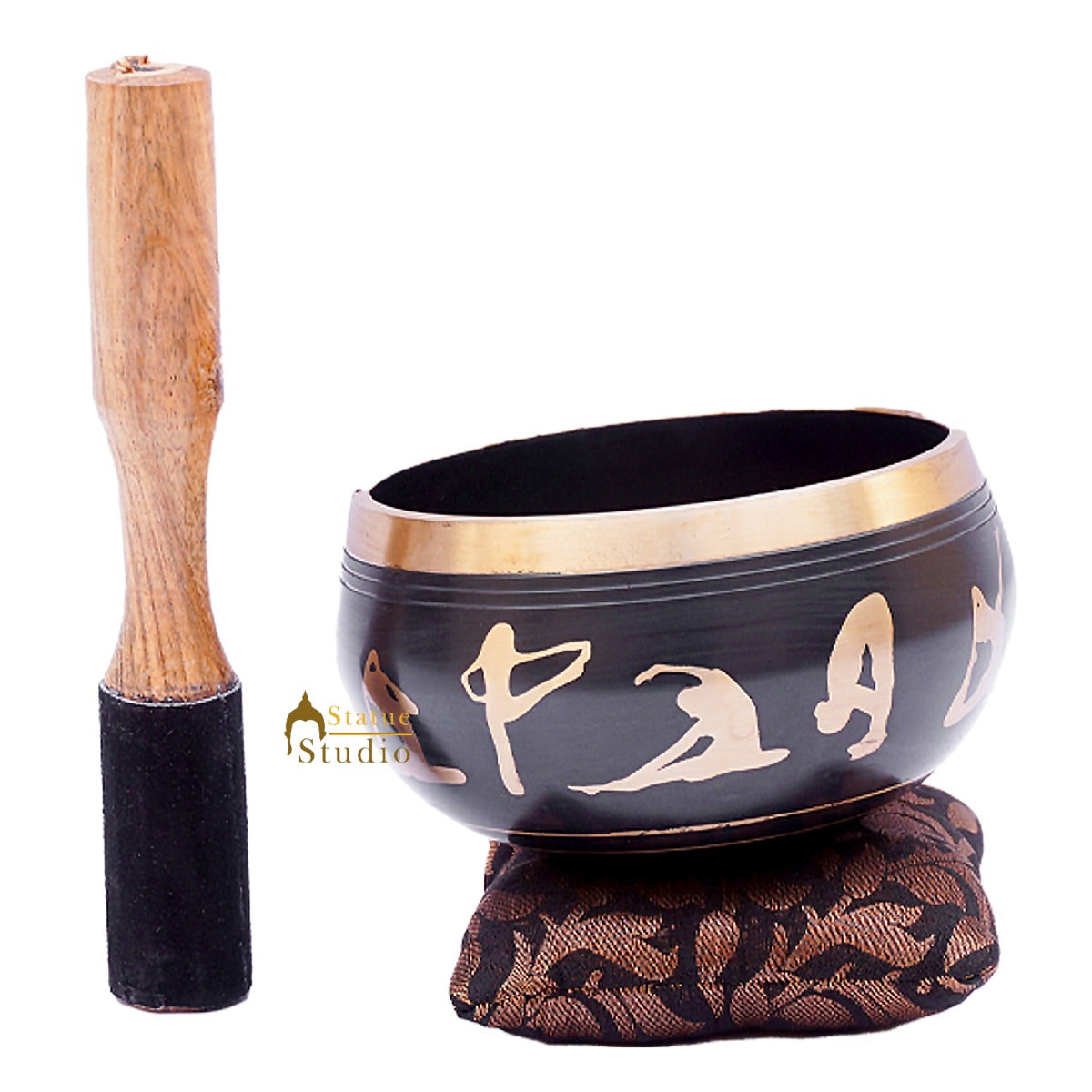 Brass Chakra Prayer Handmade Healing Buddhist Yoga Meditation Singing Bowl 4.5" - Image 6