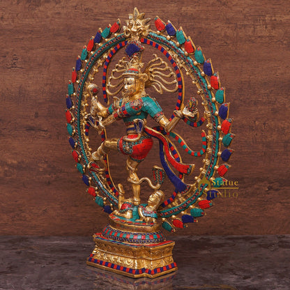 Brass Large Size Nataraja Idol Dancing Shiva Statue Home Office Décor 2 Feet by vendor-unknown - Hindu Gods (View 4)