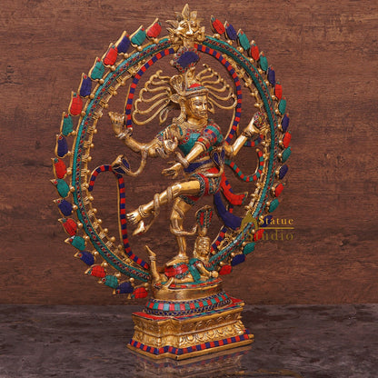 Brass Large Size Nataraja Idol Dancing Shiva Statue Home Office Décor 2 Feet by vendor-unknown - Hindu Gods (View 3)
