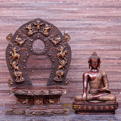 Brass Large Sitting Buddha Statue Exclusive For Home Decor 3 Feet by vendor-unknown - Buddha (View 6)
