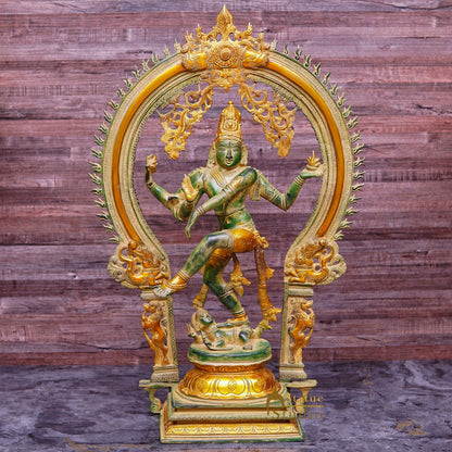 Brass Large Size Nataraja Statue Dancing Shiva Idol Home Office Décor 2 Feet by vendor-unknown - Hindu Gods