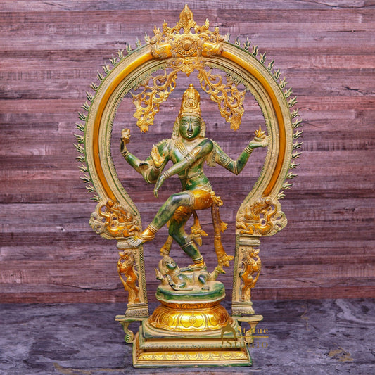 Brass Large Size Nataraja Statue Dancing Shiva Idol Home Office Décor 2 Feet