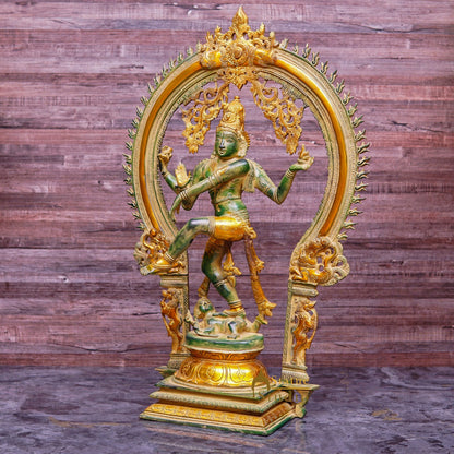 Brass Large Size Nataraja Statue Dancing Shiva Idol Home Office Décor 2 Feet by vendor-unknown - Hindu Gods (View 2)