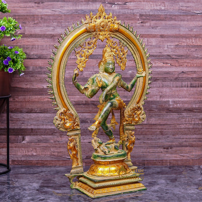 Brass Large Size Nataraja Statue Dancing Shiva Idol Home Office Décor 2 Feet by vendor-unknown - Hindu Gods (View 3)