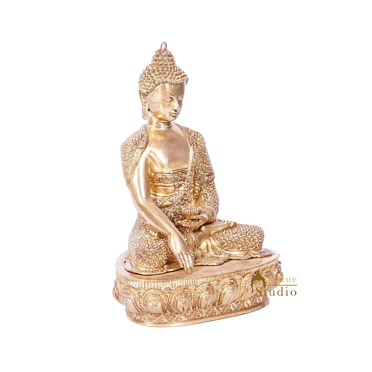 Brass Exclusive Fine Buddha Statue For Home Office Decor Showpiece 1.5 Feet