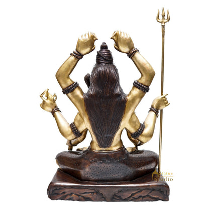 Brass Large Size Rare Shiva Idol With 6 Hands Exclusive Home Pooja Décor Statue 2.5 Feet by vendor-unknown - Hindu Gods (View 5)