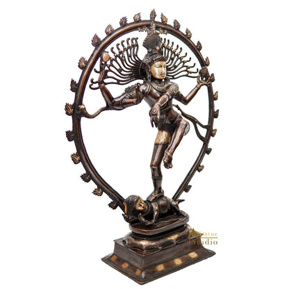 Brass Antique Large Nataraja Statue Natraj Home School Décor Statue 3 Feet by vendor-unknown - Hindu Gods (View 3)