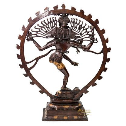 Brass Antique Large Nataraja Statue Natraj Home School Décor Statue 3 Feet by vendor-unknown - Hindu Gods (View 4)
