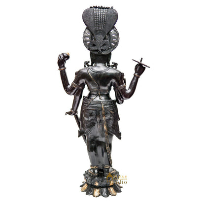 Brass Lord Vishnu Statue Antique Finish For Home Decor Showpiece Idol 40" by vendor-unknown - Hindu Gods (View 5)