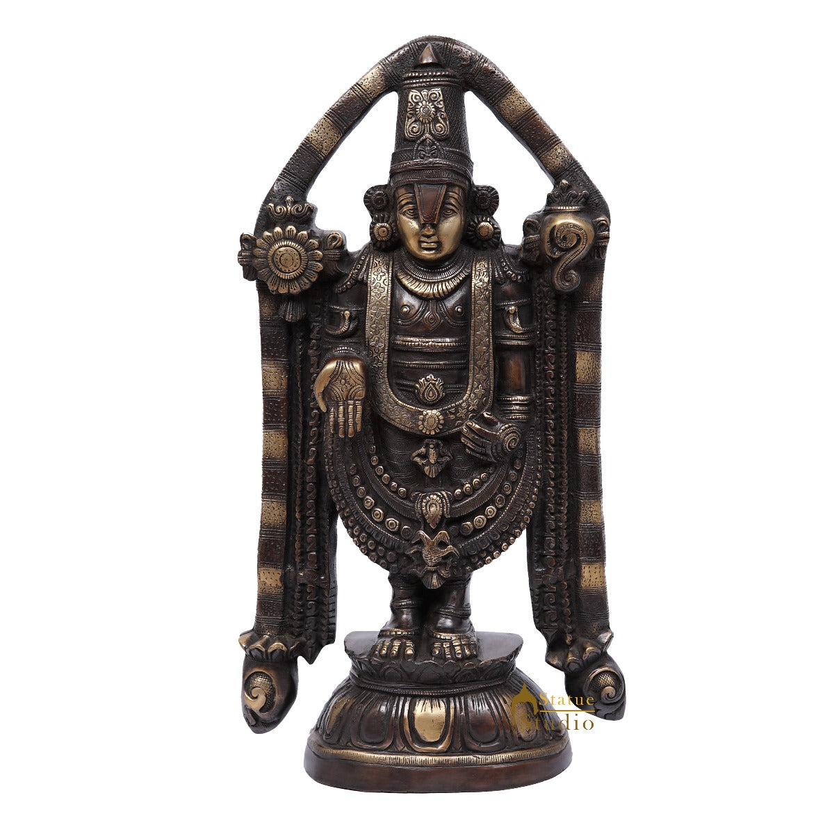Brass Large Size Tirupathi Balaji Statue Antique Religious Décor Gift Idol 2 Feet - Image 3