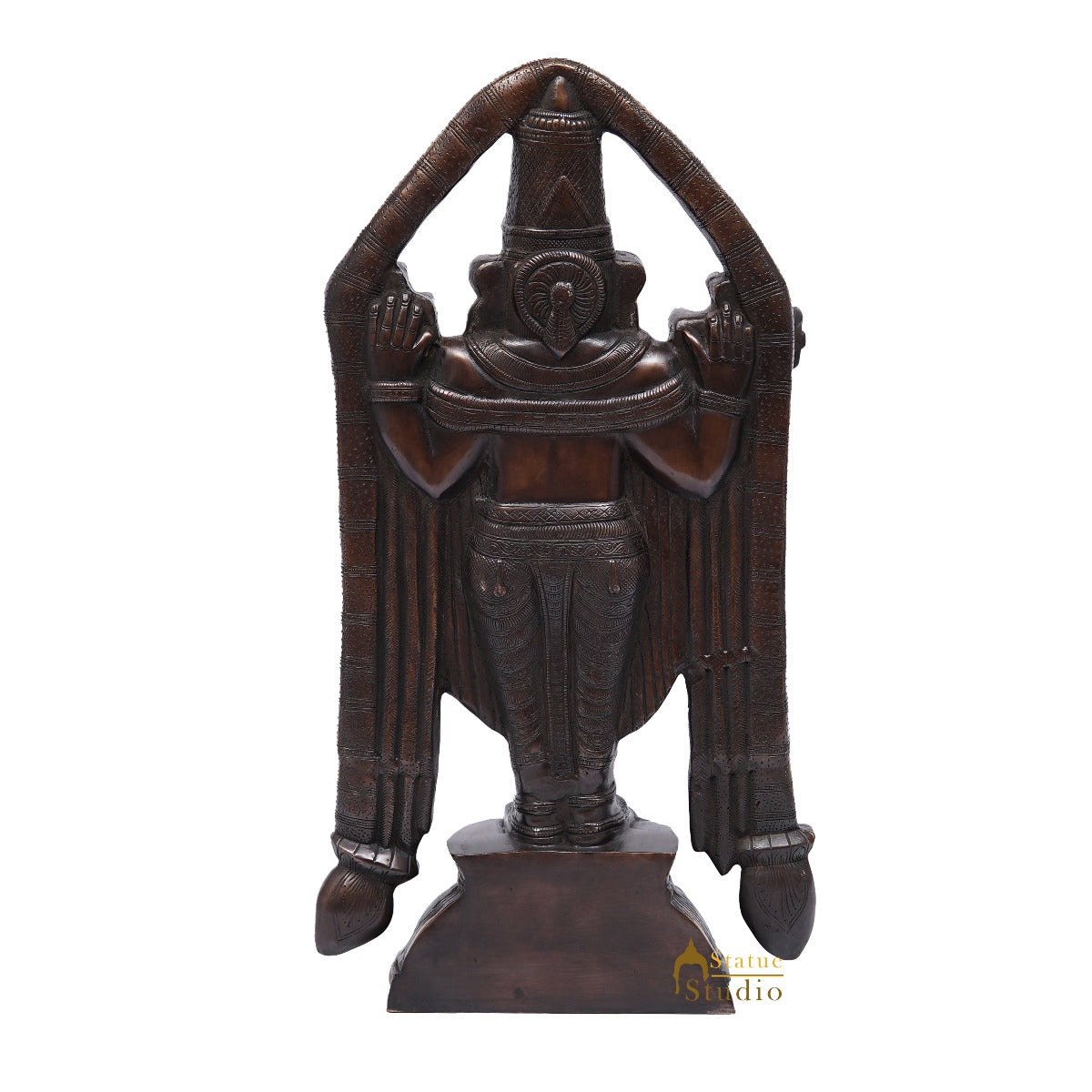 Brass Large Size Tirupathi Balaji Statue Antique Religious Décor Gift Idol 2 Feet - Image 6