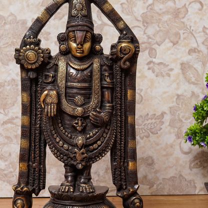 Brass Large Size Tirupathi Balaji Statue Antique Religious Décor Gift Idol 2 Feet by vendor-unknown - Gifting (View 2)