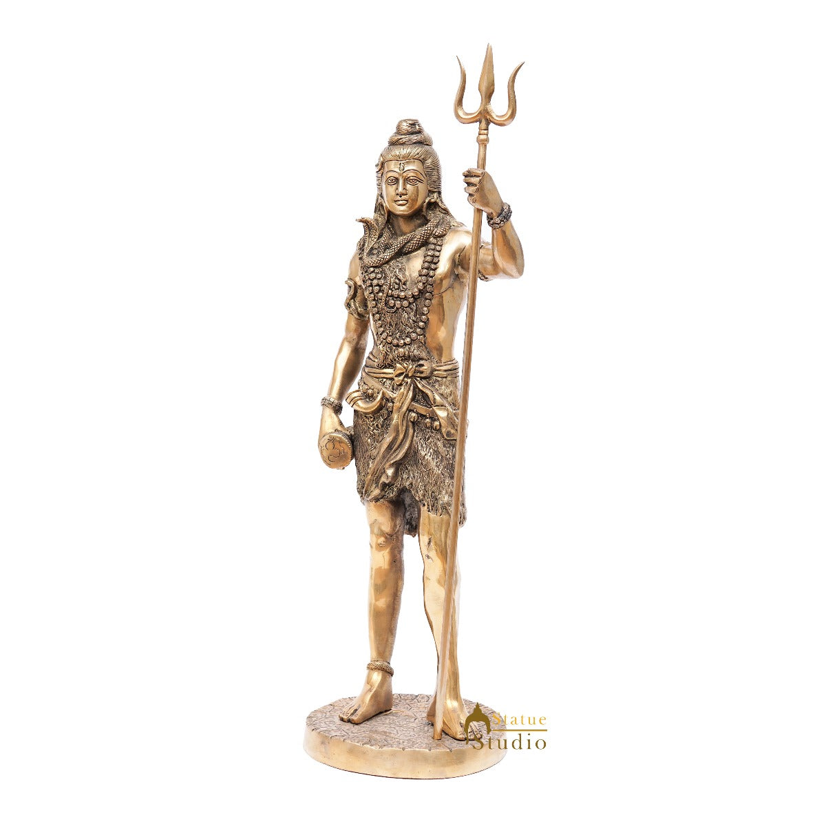 Brass Large Standing Lord Shiva Idol Mahadev For Home Puja Room Decor 2 Feet