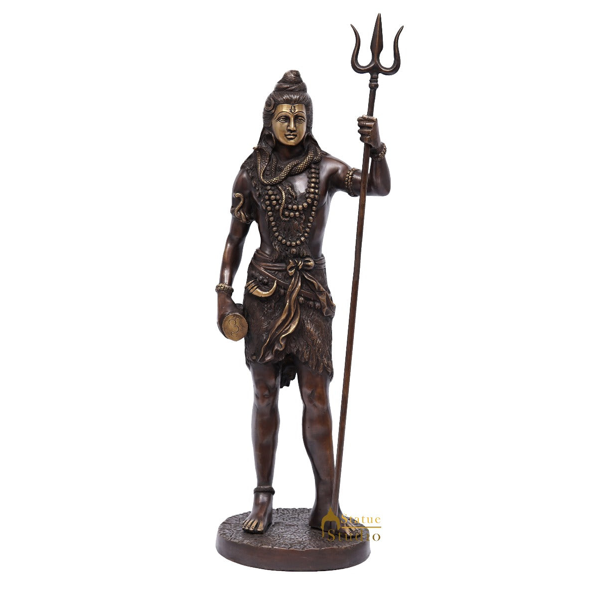 Brass Large Standing Lord Shiva Idol For Home Puja Room Decor 2 Feet - Image 3